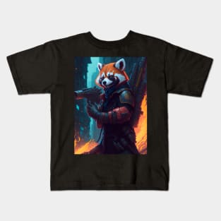 Flame-Forged Paws Kids T-Shirt